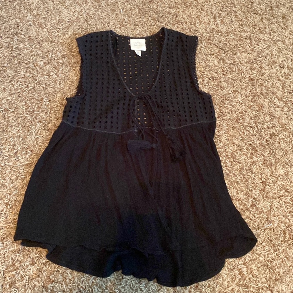 Knox rose tie tank top